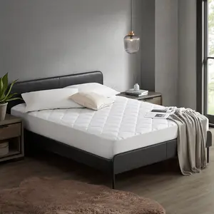 Sharper Image Cooling Touch Mattress Pad - Twin Size, SI16-0014, 39x75x0.8in, Overfilled Deep Pocket, White, Breathable, Soft, Cooling Mattress Topper, Breathable Mattress Pad