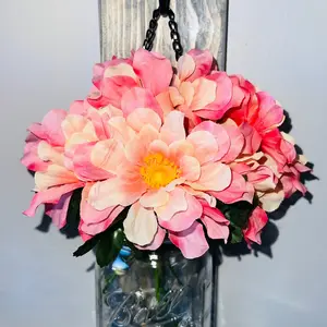 Rustic wood sconce with mason jar