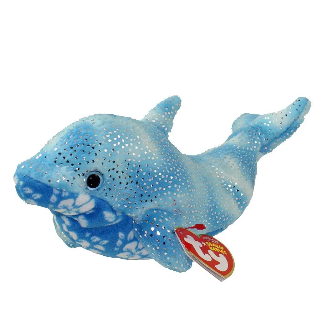 TY Beanie Baby - DOCKS the Blue Dolphin (8 inch) (2006) - MWMTs