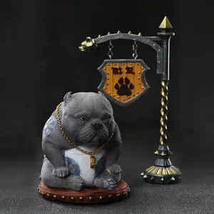 American Bully Handmade Collectibles,Cool Toys,Pet Bully Dog Models,Desk And Car Decorations
