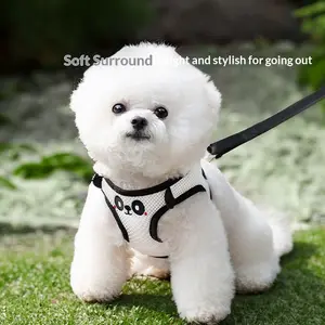Soft Surround Small Medium Dog Harness Leash Set No Pull Pet Vest for Teddy Pomeranian Bichon Frise Walking Training