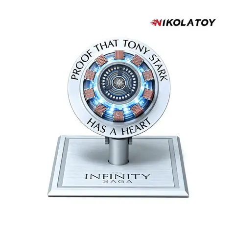Nikolatoy Ark Core Reactor Electronic Toy - Tony Stark Inspired, CNC Alloy Decoration, 15W Wireless Fast Charging, Embedded LED Atmosphere Lighting, Automatic Sensing, Aluminium Alloy Build, Unique Gift for 12+ Years Above Guys