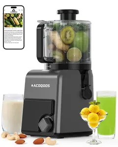 ACOQOOS Cold Press Juicer, 6.5" Extra Large Feed Chute for Whole Fruits & Veggies, Dishwasher Safe, High Juice Yield, BPA Free, Easy to Clean Blender For Shakes Black Blender Machine