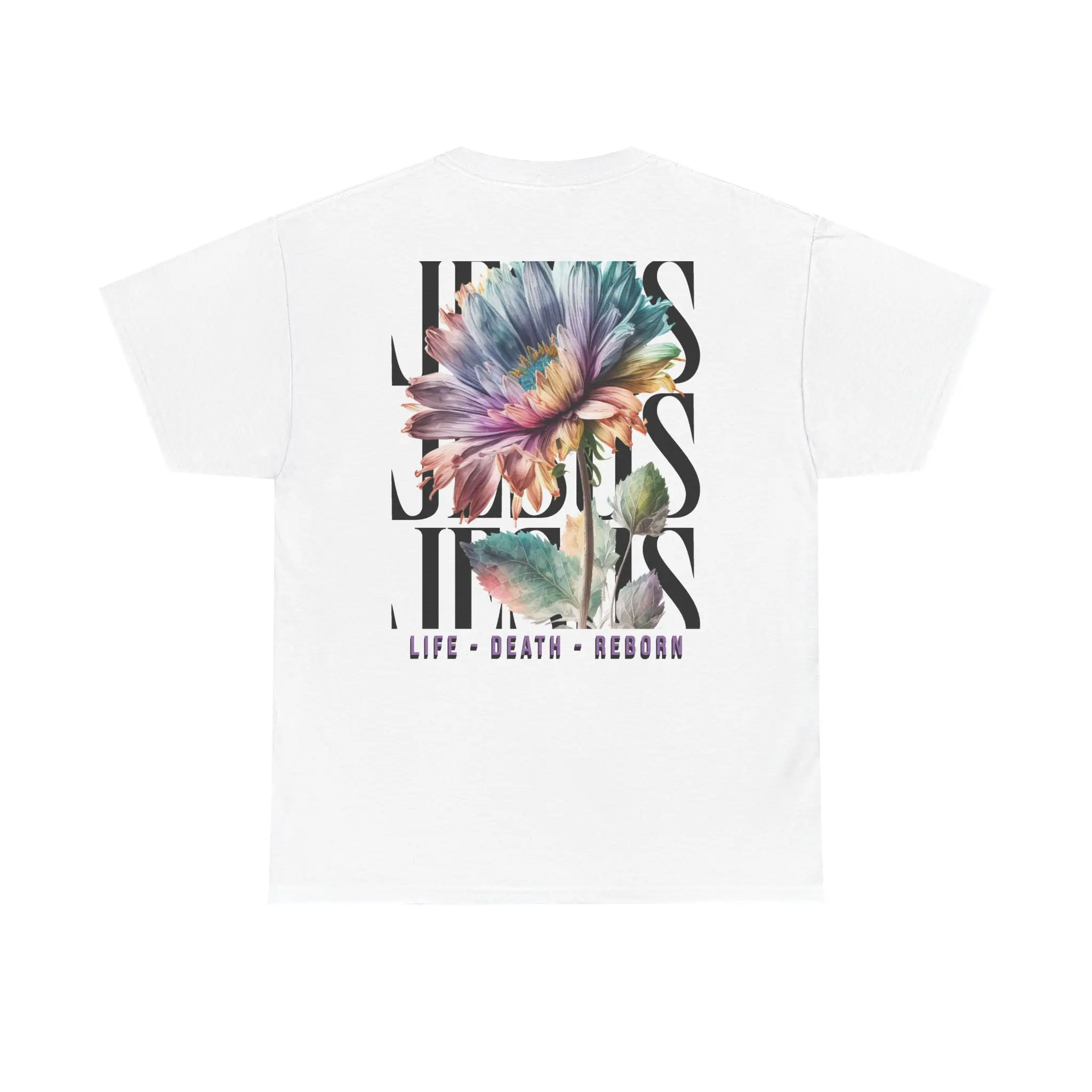God Made, Heavy Cotton Tee, Faith-Based Shirt, Inspirational Tee, Christian Apparel, Religious Gift, Spiritual Wear, Aesthetic, 100% Cotton, White, Green, Gray, Graphic Tee, Lifestyle, Life, Reborn, Everyday Wear, Comfortable, Trending, Soft T-shirt