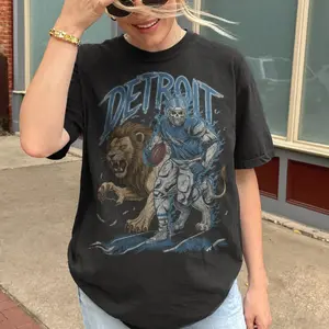 Youth and adult Retro #Det.roit Football Shirt, Vintage Lions Football Graphic Tee, Old School Game Day Shirt, Lions Fan Apparel