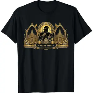 100%cotton Muay Thai Boxing - Golden Temple Martial Arts Vintage T-Shirt