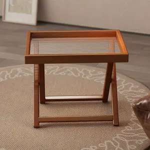 A Small Wooden Coffee Table for The Living Room, a Bedside Table for The Bedroom, And a Balcony Table, Wooden Outdoor Table