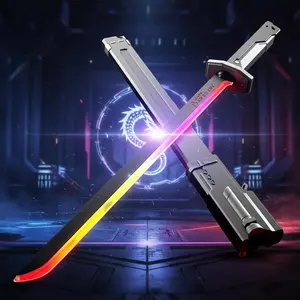 BLD LED SparkBlade Sword with Spray Effect knife Toy Cyberpunk Katana - Light-Up Propfor Cosplay, Raves & Festivals RGB Lights Durable CollectibleItem US In Stock, Valentine’s Gift Idea ,cool birthday gift,type-c rechargeable