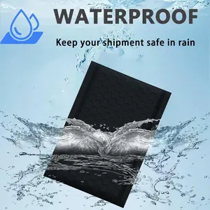 Black 4x8 inch (4x7) 200 PCS, Poly Padded Envelopes,Bubble Envelopes with Sealing Strip #000