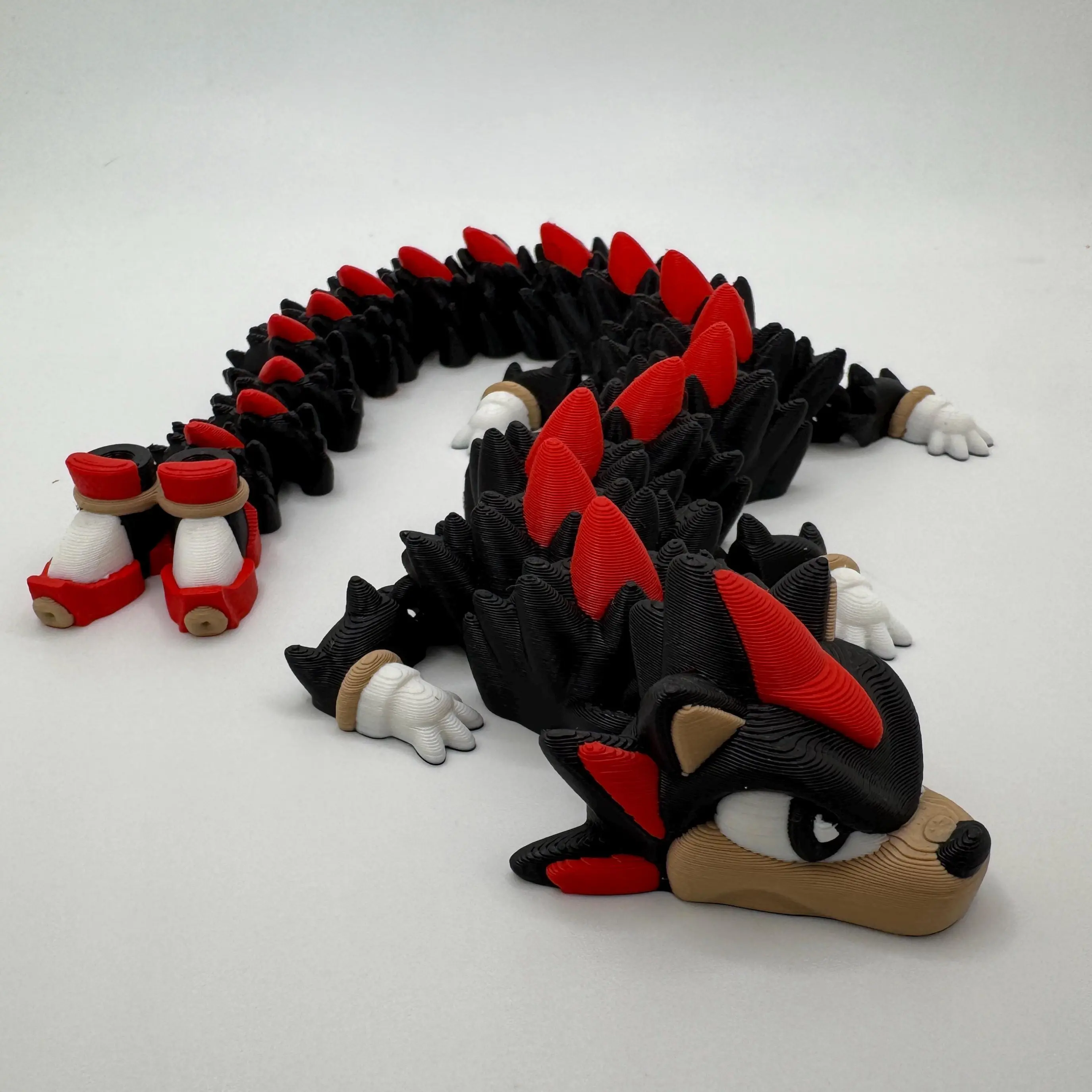 3D Printed Hedgehog Speed Dragon, Articulated Speed Dragon, Spiky Dragon Figurine, Gamer-Inspired Desk Decor, Unique Collectible Gift