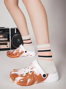 Unisex'S Two-Way Wear Convertible Tie-Dye Clogs, Unique Marble Pattern, Full Upper Breathable Holes, Thick Cushioned Platform Sole, Lightweight Waterproof EVA, Non-Slip Outsole For Garden & Outdoor