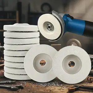 10PCS 100mm Durable Polishing Pads Set for Angle Grinder - Polishing Tools for Stainless Steel, Wood, Furniture, Glass, Metal, Marble, Ceramic