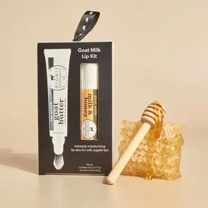 Dionis Milk & Honey Goat Butter Lip Kit - Intense Moisturizing Lip Balm & Lip Mask In Convenient Gift Set