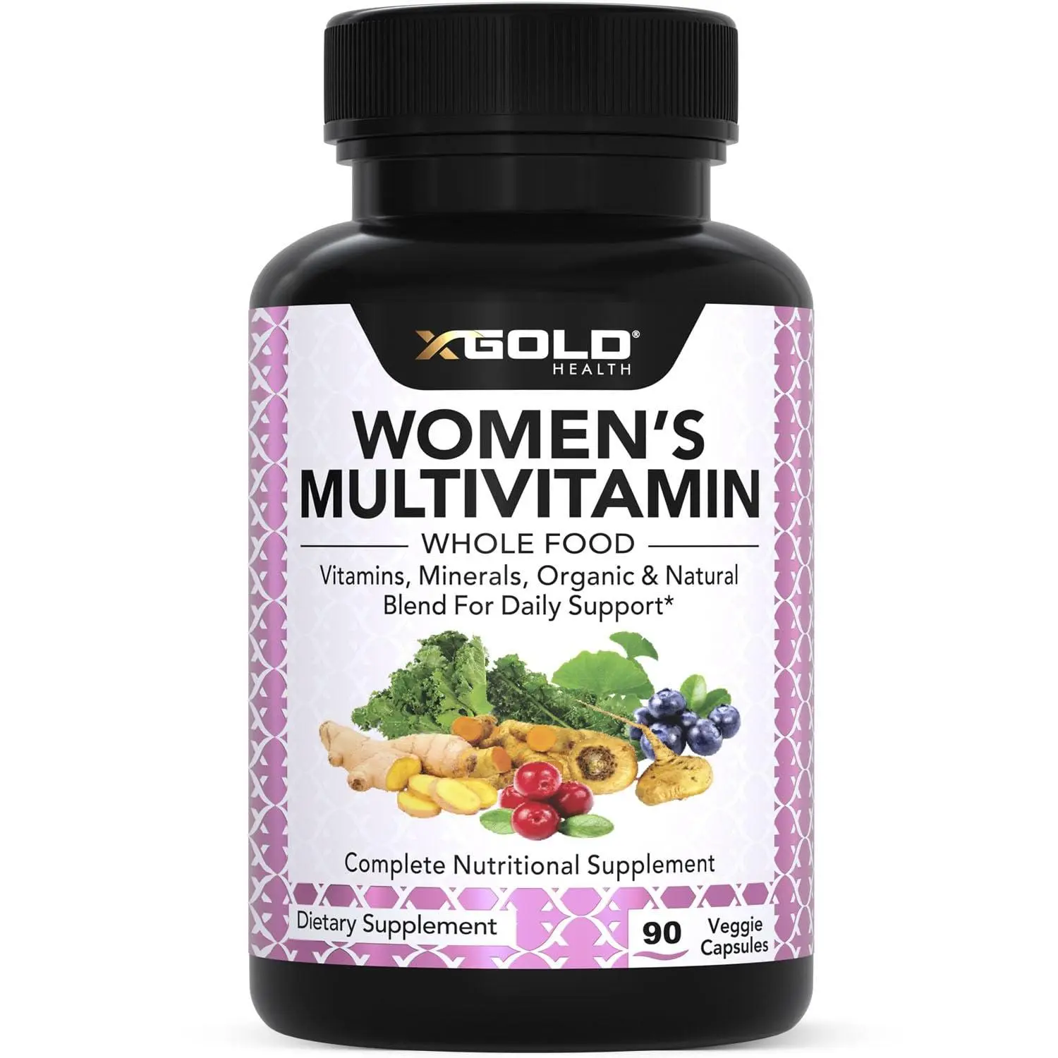 Vegan Women's Multivitamin 50+ Organic Superfoods Energy Immune Boost Dietary Supplement for Optimum Health