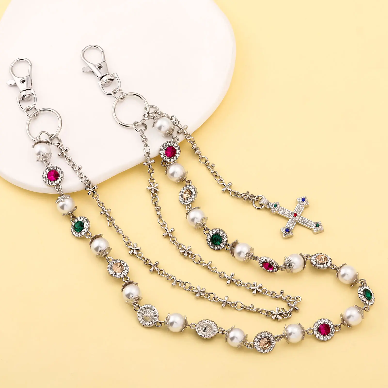 Pearl Cross   Silver