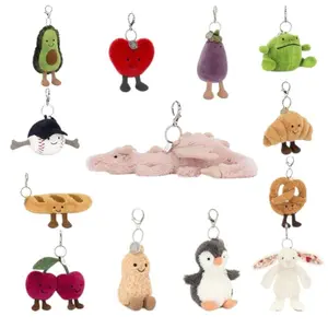 Trendy 2026 Cute Plush Keychain Set of 16 Soft Kawaii Bag Charms – Bunny Capybara Penguin Coffee Croissant Frog Cherry Food Animal Charms for Backpack Keys Purse – Aesthetic Accessories for Teens Girls Women – Perfect Birthday Holiday Gifts