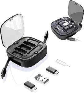 6-in-1 USB Charging Cable Set USB-A & USB-C to Type-C Micro USB Black