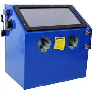 Donext 110L Bench Top Sandblast Cabinet with Ergonomic Design Heavy Steel Construction Built-in Blast Gloves for Precise Sandblasting