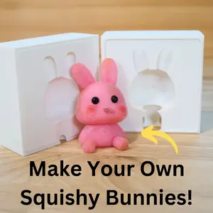 Squishy Bunny Mold - Make Your Own Taba Squishies With This 2-Part Mold