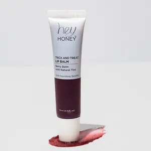 Hey Honey Trick and Treat  Berry Plumping Lip Balm | 2 In 1 Natural Tint with Hydrating & Moisturizing Properties | Targeting Your Lips Area Wrinkles | 0.5 oz (Honey Berry) Skincare Gloss Honey
