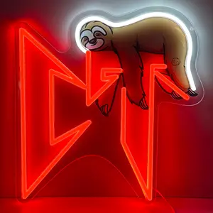 Corridos Tumbados Logo Wall Decoration-USB-Powered Wall Decoration,CT Sloth for Home, Bedroom, Bar, Office and Birthday Gifts,Durable Plastic Material/Ideal Modern Decor.