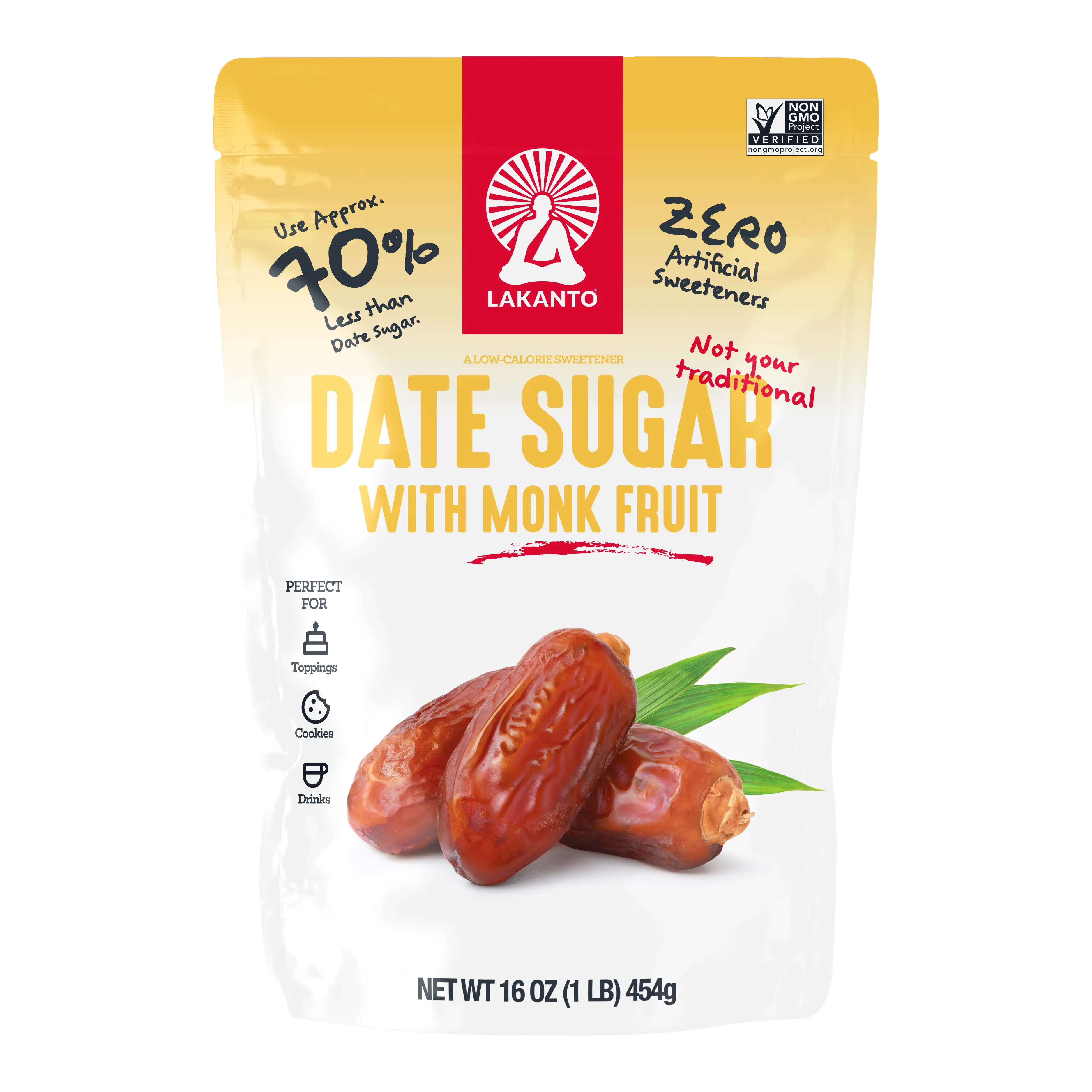 Lakanto Date Sugar with Monkfruit Sweetener (Reduced Sugar)
