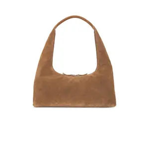 MARGESHERWOOD Large Hobo Bag in Cappuccino Suede