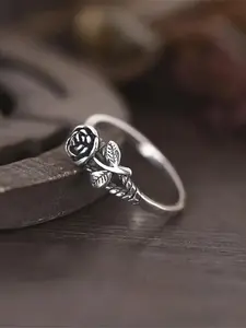 2024 Summer Women's Vintage Rose Design Promise Ring, Trendy All-match Ring for Daily Decoration, Fashion Exquisite Jewelry for Women As Birthday Gift, Valentine's Day, Gift, Statement Rings