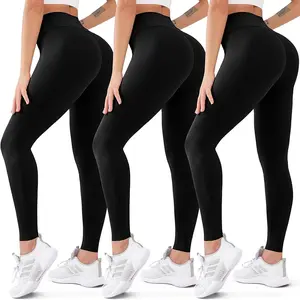 3 Pack High Waisted Leggings for Women Butt Lift  Yoga Pants Non See-Through Workout Running Pants