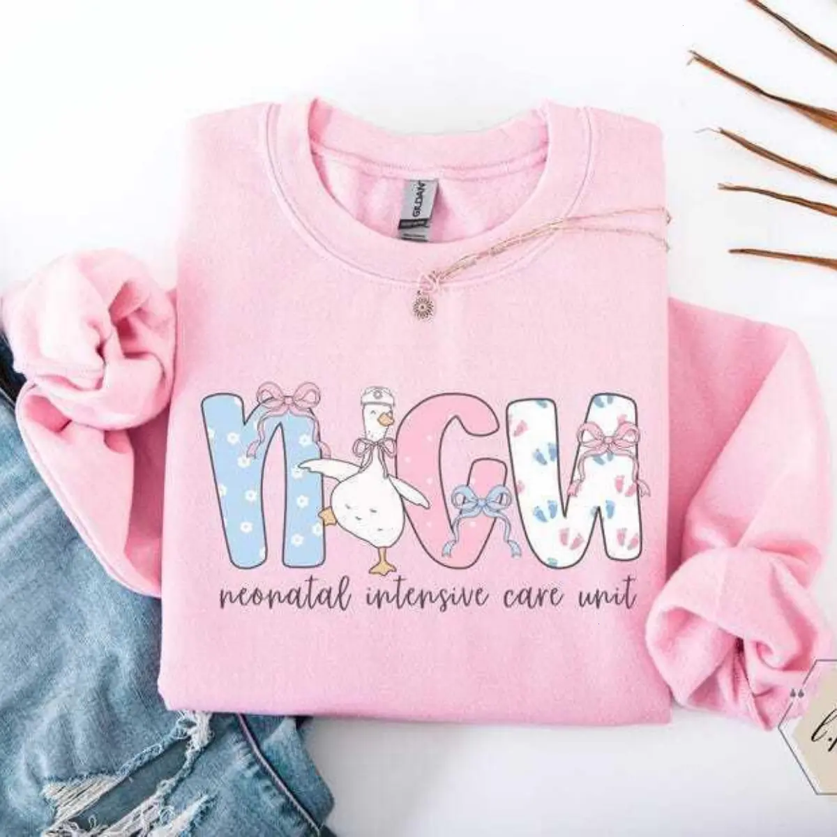 NICU Nurse T-Shirt / Sweatshirt, Mother Baby Unit Shirt, Neonatal Nurse Tee, Cotton Crewneck Gift