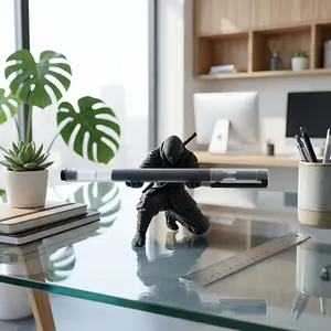 3D Printed Ninja Pen Holder, Creative Desktop Decor, Unique Office & Student Desk Organizer, Cool Gift for Men, Teens, Colleagues, Office Desk Accessories, Desk Supplies