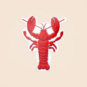 Lobster Illustrated Sticker