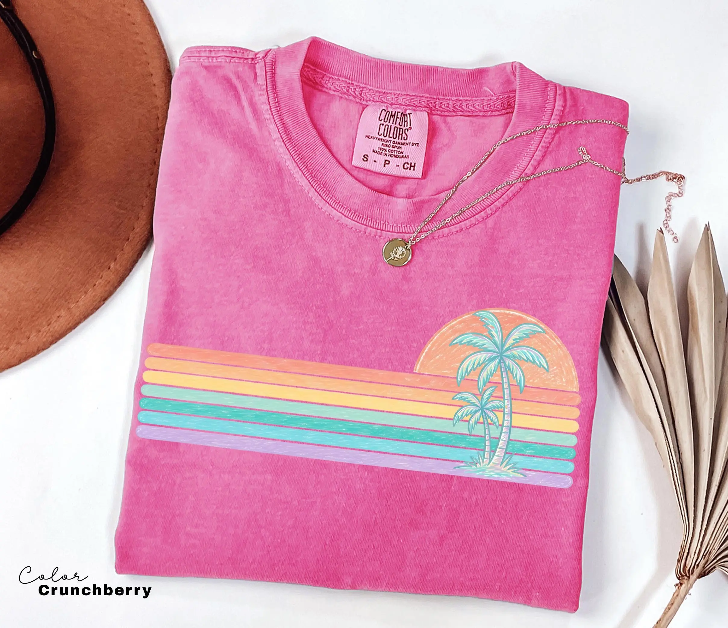 Retro Sun Summer Stripes Shirt, Comfort Colors Coastal Ocean Summer Tee, Beach Vacation Pastel Neon Sunshine Shirt