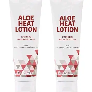 Forever Living Forever Aloe Heat Lotion with Menthol & Eucalyptus - Skin Nourishment - Vegan Friendly Formula - 4 fl oz Pack of 2 - Soothing Massage Lotion - Gluten Free