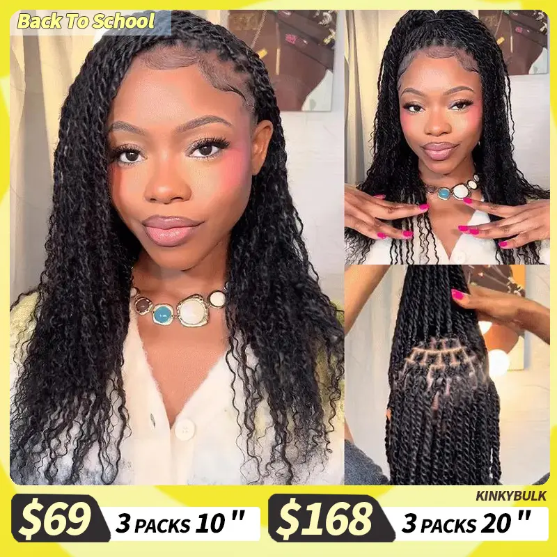QVR 1 PCS Afro kinky Bulk Hair Extensions For Braiding Dreadlock Human Hair summervibes