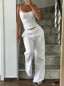Women's Sporty Casual Set, Outdoor Sports, Fitness, Daily Wear, Breathable Fabric, Lightweight Design, Perfect for Active Lifestyle, Activewear Clothing, Athletic Sportswear, Sporty Breathable Outfits