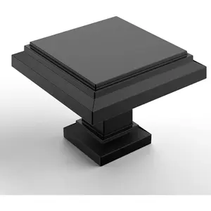 10 Pack Matte Black Zinc Kitchen Cabinet Knobs Drawer Cabinet Hardware for Dresser Drawers