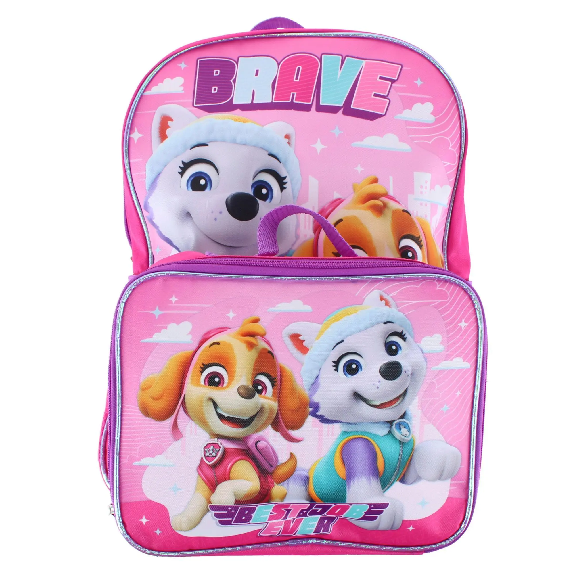 CTM Girl's Paw Patrol 16 Inch Backpack & Luncbox Set, Backpacks