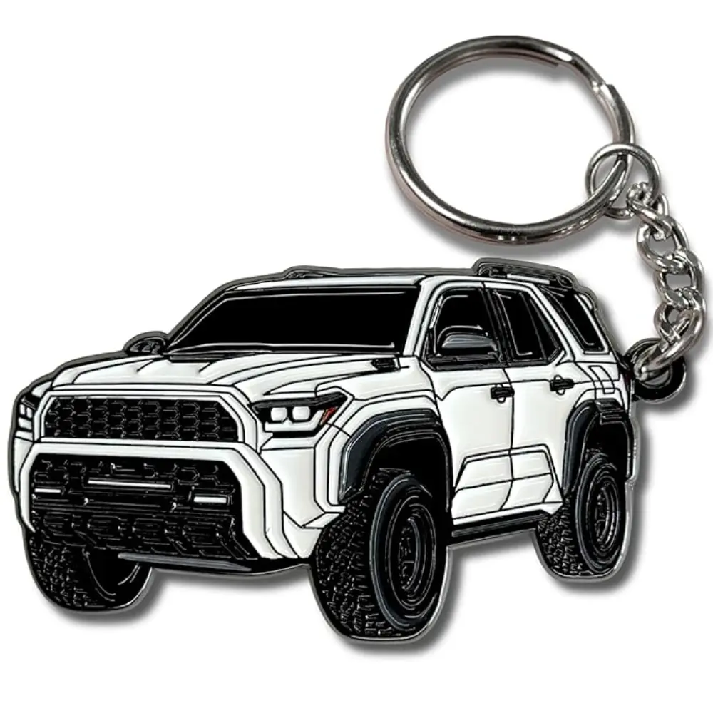 Toyota 4Runner 2025 6th Gen Keychain Accessory, Compatible Sequoia Style Durable Key Fob Cover Off-Road Design, Gift for Car Lovers Outdoor Fans, Unique Affordable Key Chain Gift Idea