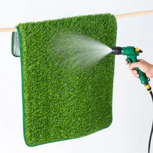 Washable Reusable Dog Training Mat - Odor-Resistant Realistic Lawn Design, Indoor Puppy Potty Solution, Convenient Cleaning Hygiene Pet Care, Absorbent Material Dog House Decoration