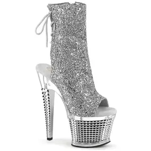 Silver Glitter Heels