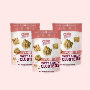 Chunk Nibbles Vanilla (Original) Snack Clusters | 3 Pack | 4.25oz Bags | Sweet & Salty Cluster Bites