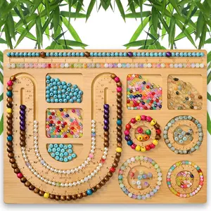 Bead Boards for Jewelry Making, Combi Bamboo Beading Board for Jewelry Bracelet Making, Beading Trays Jewelry Design Mats for Necklace, Bracelet, DIY Design