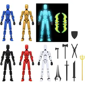 6 Pack Assembly Completed T13 Action Figure,Dummy Nova Titan Lucky 13 Action Figure 3D Printed Multi-Jointed Movable Toy