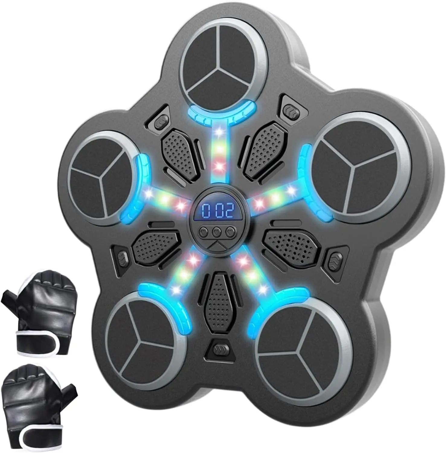 Kids Interactive Boxing Training Mat with Lights Sound Adjustable Speed Reaction Punch Game for Children