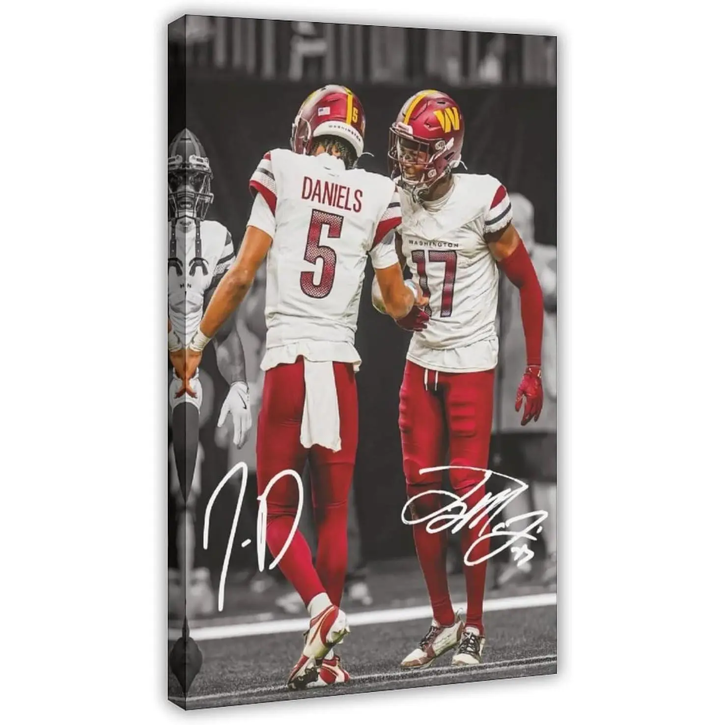 Jayden Daniels And Terry McLaurin Canvas Poster Bedroom Decor Landscape Office Room Decor Gift