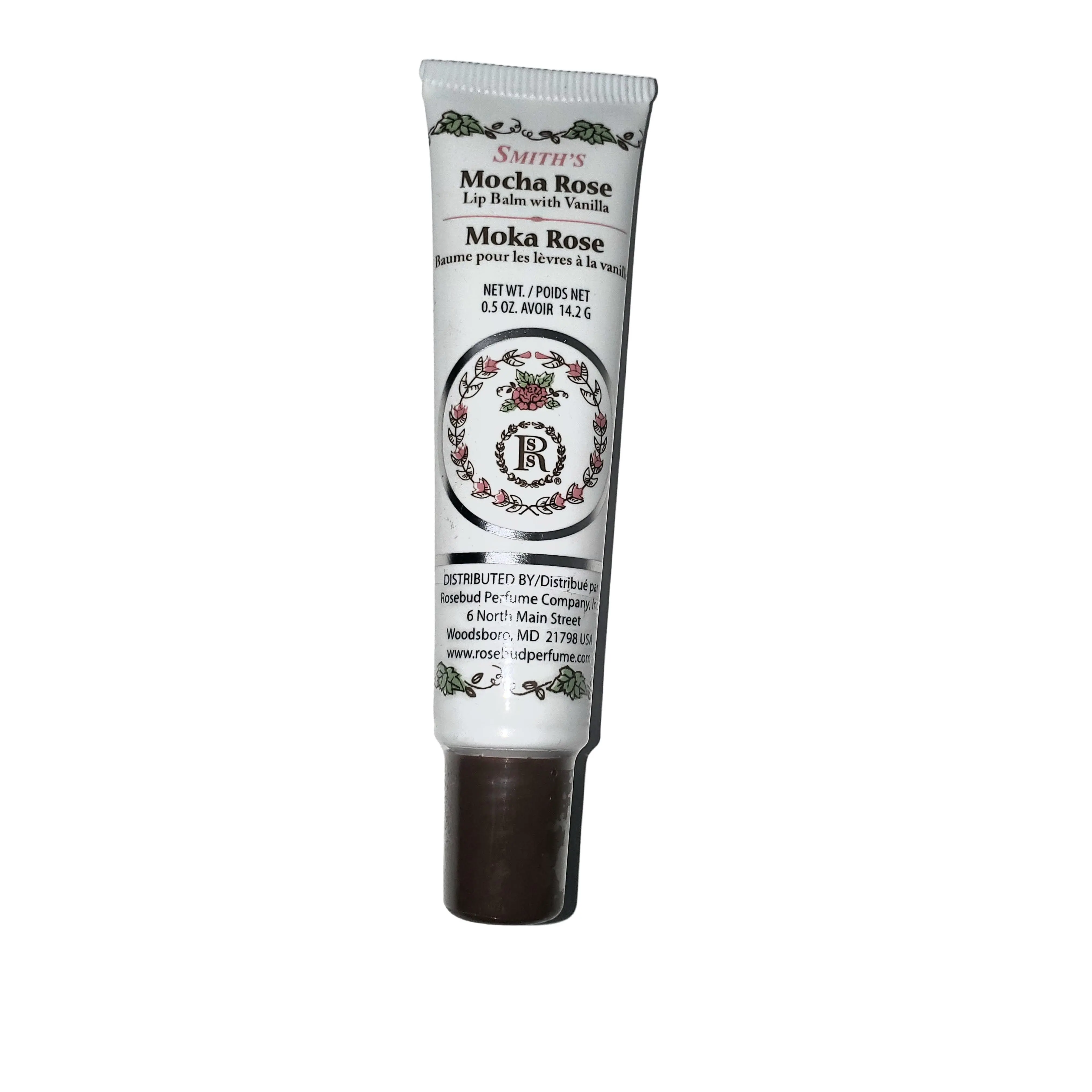 Smith's Rosebud Mocha Rose Glossy Lip Repair Balm Tube - 0.5 oz, Delicate Scent, Hydrates Dry Lips, Gentle Skin Care, Glossy Lip Balm