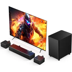 5.1 Sound Bar with Dolby Atmos, with  Subwoofer and 2 Surround Speakers, 410W  Surround Sound System, Immersive  Theater System for HDMI eARC/Opt/AUX/BT