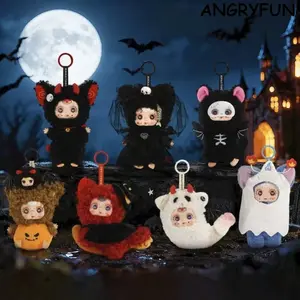 ANGRYFUN Dark Night Elf Party Plush Blind Box Figures – Gothic Fantasy Cute Stuffed Animal Keychain Plush Mystery Box Collectible Decoration Birthday Gift, Single Box (Free Random Cute Acrylic Keychain)