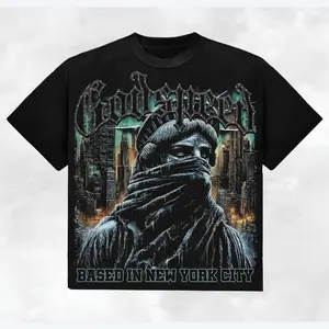 Godspeed NYC Liberty Shadow Vintage Washed Tee - Streatwear Graphic T-Shirt